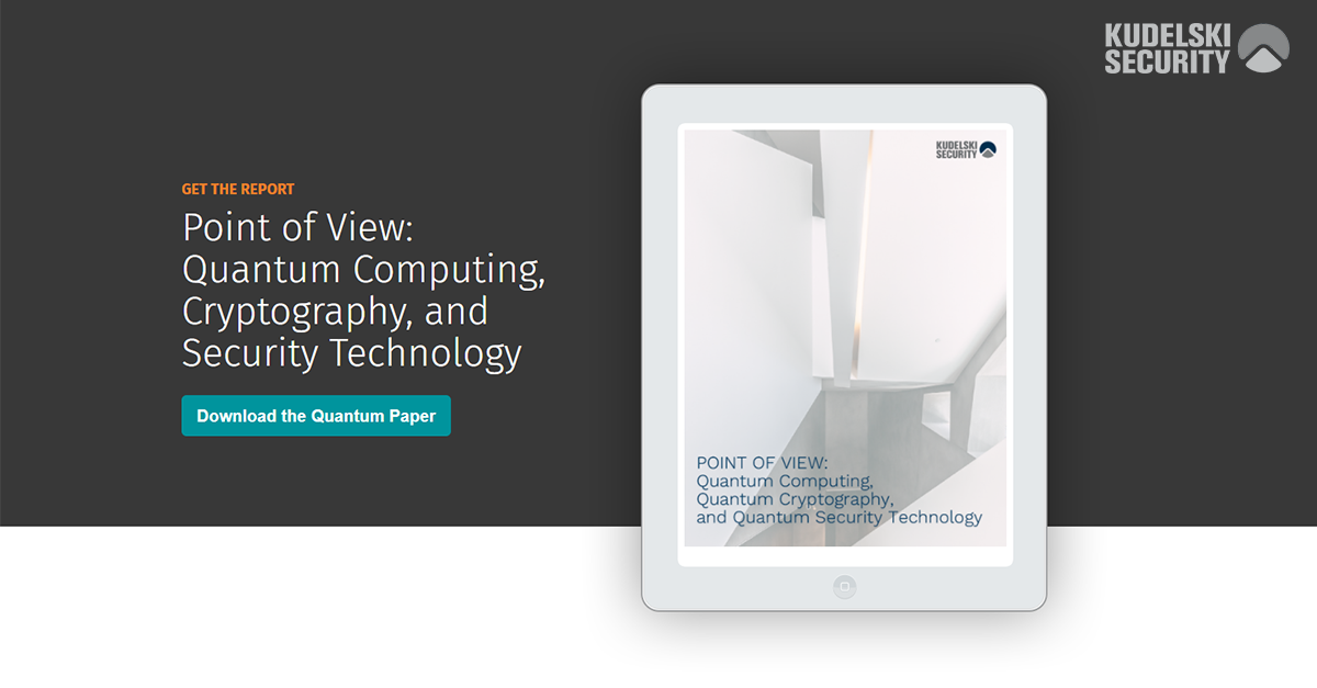 Point of View Paper – Quantum Security
